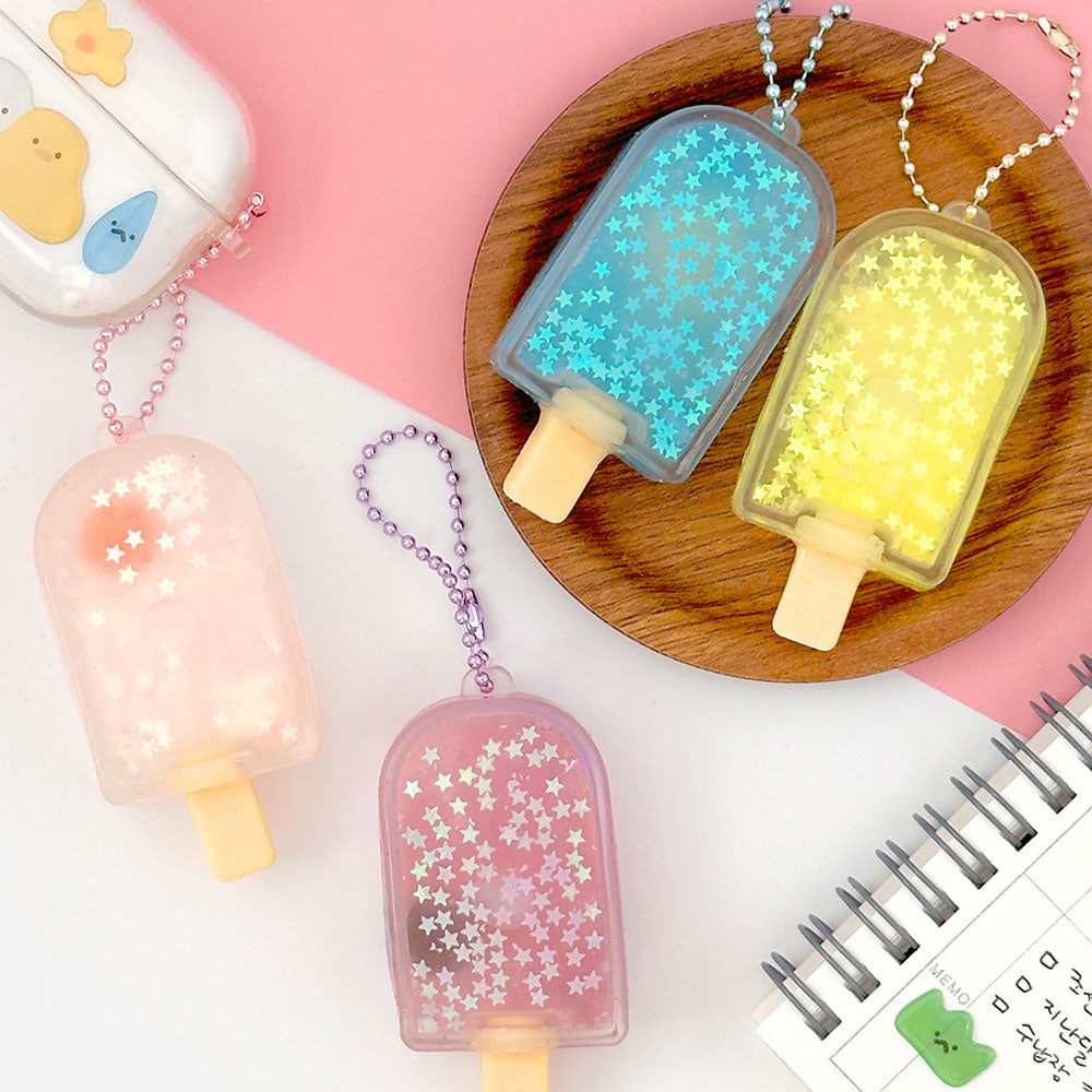 Sparkling Ice Cream Squishy Keychain