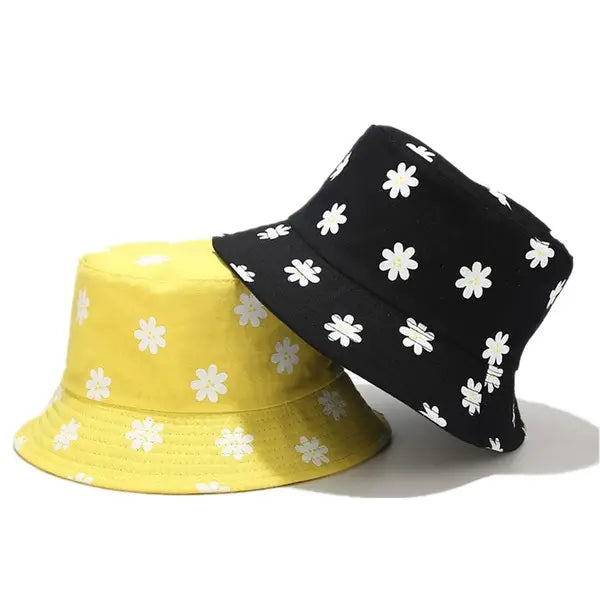 [SALE] Macaron color Daisy cotton Bucket Hat- Riversible wear