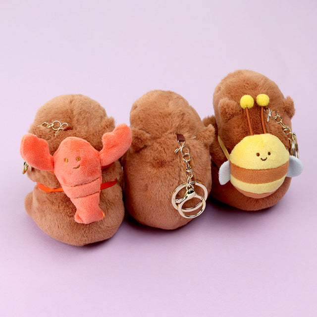 Animal Friends Capybara Plush Keyring Random