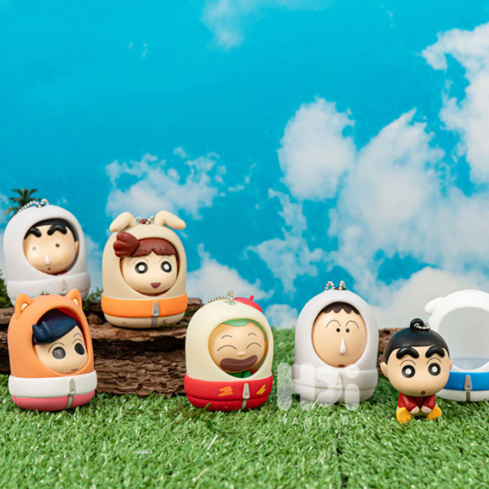Crayon Shin-chan Sleeping Capsule Keyring Figures (Random)