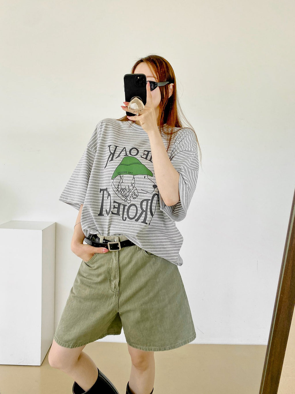 Oak Project Stripe Oversized Tee - Luckyplanetusa