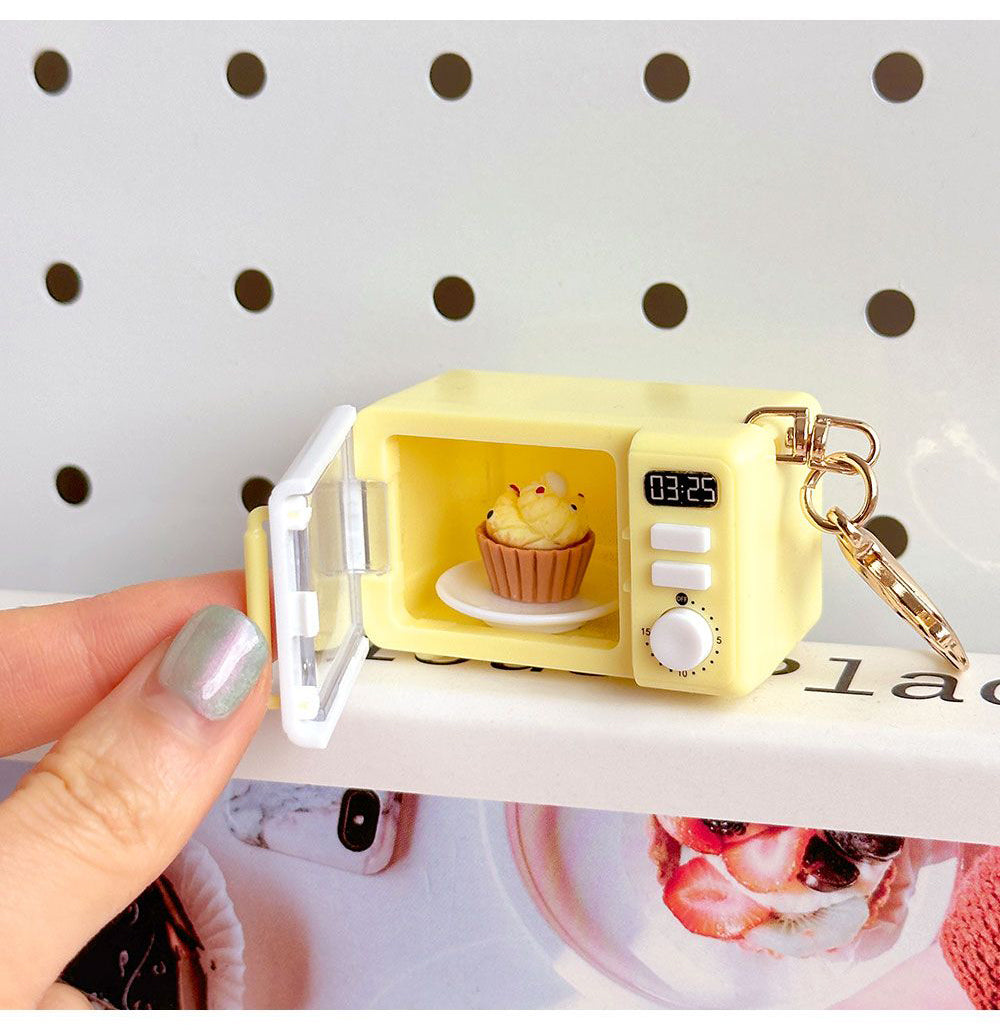 Mini Microwave Keychain Light & Sound Toy