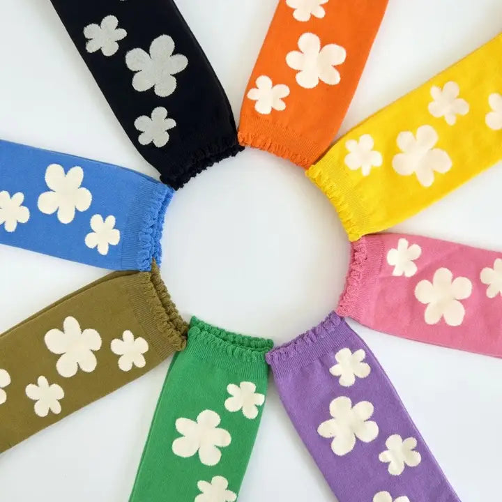 Daisy Mid Calf Cotton Anckle Socks