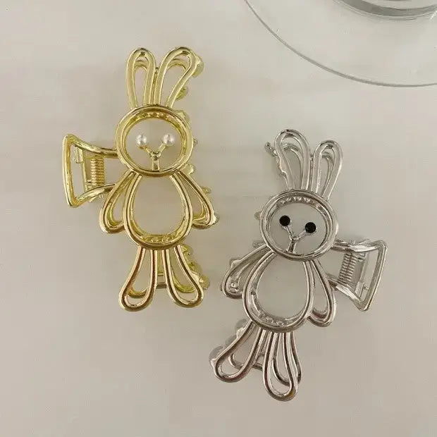 LISA  Metal Bear, Rabbit Shape Hair Clip Claws Pins (SALE)