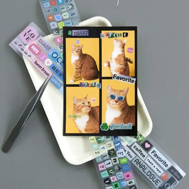 Magazine Collage Kiss Cut Tape – Alphabet & Words