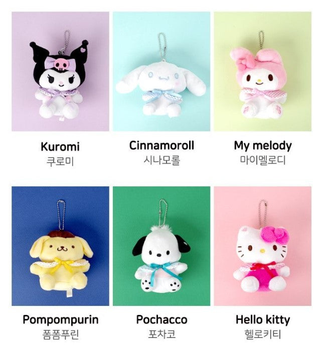 Sanrio Limited Cape Shawl Edition Cinnamoroll, Kuromi, Pochcco, My Melody Key Chain, Bag Charm