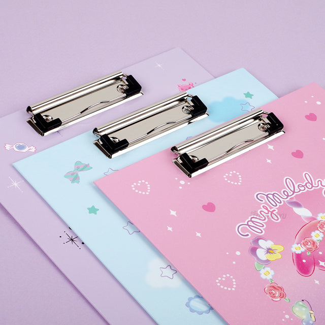 School/ Office Hologram Hard Clip Board/ Cute Design, Twinkle Kuromi, Back to School/ Office & School Supplies