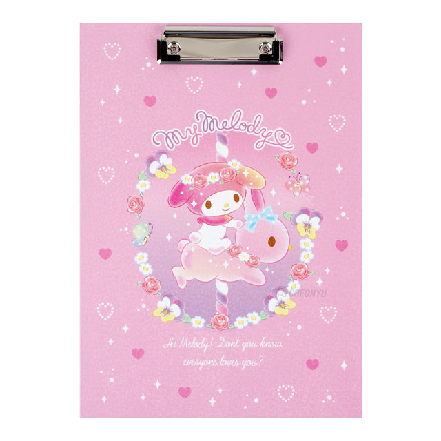 School/ Office Hologram Hard Clip Board/ Cute Design, Twinkle Kuromi, Back to School/ Office & School Supplies