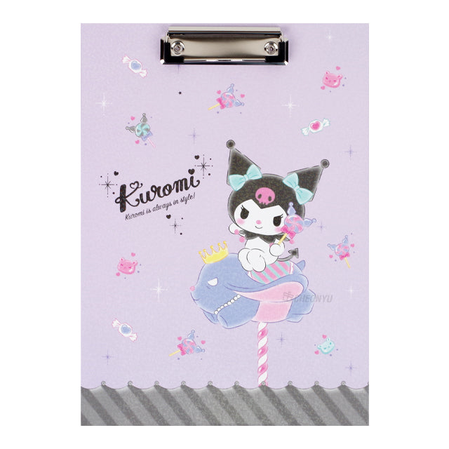 School/ Office Hologram Hard Clip Board/ Cute Design, Twinkle Kuromi, Back to School/ Office & School Supplies