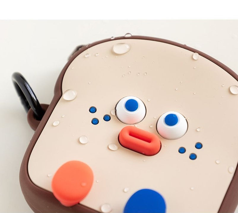 Brunch Brother Toast Silicone Pouch - iPod, earphone, coin purse, Mini Pouch Keyring/Bag Charm
