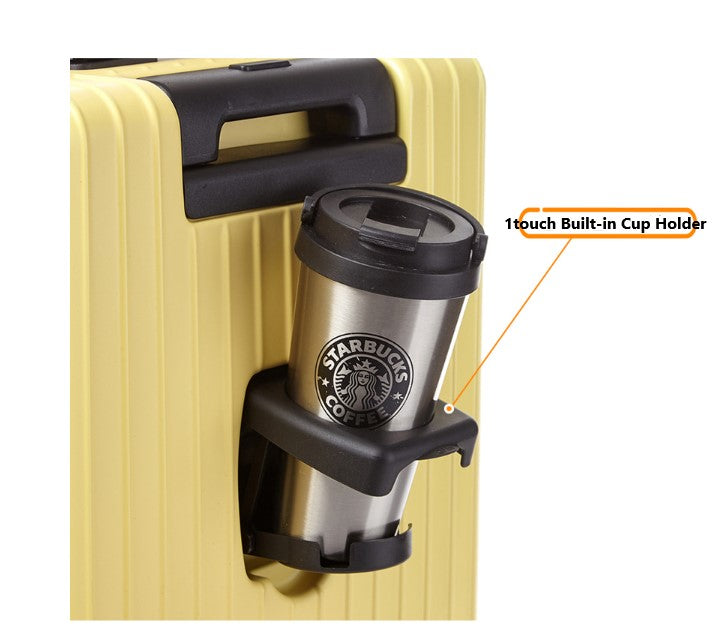 Lucky Planet Lugage - Carry on 21" with cup holder, Stickers - Luckyplanetusa