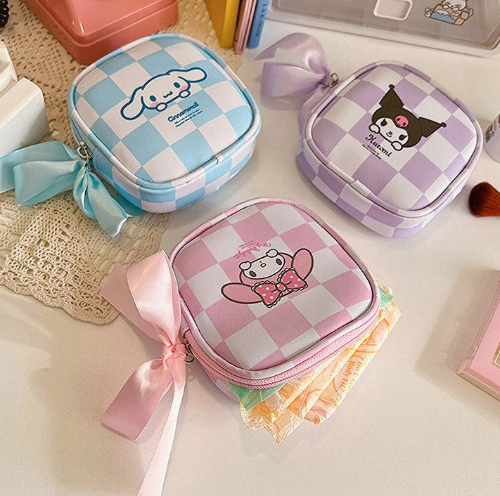 Sanrio My Melody, Kuromi, Cinnamoroll Girl's Pouch essential bag