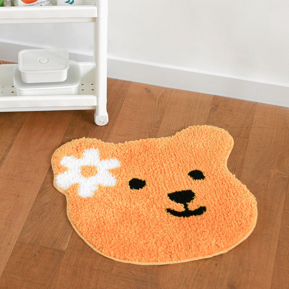 Cute Bear/ Flower Garden Floor Mat Rug- Jacquard Fur- Dailylike Brand High Quality