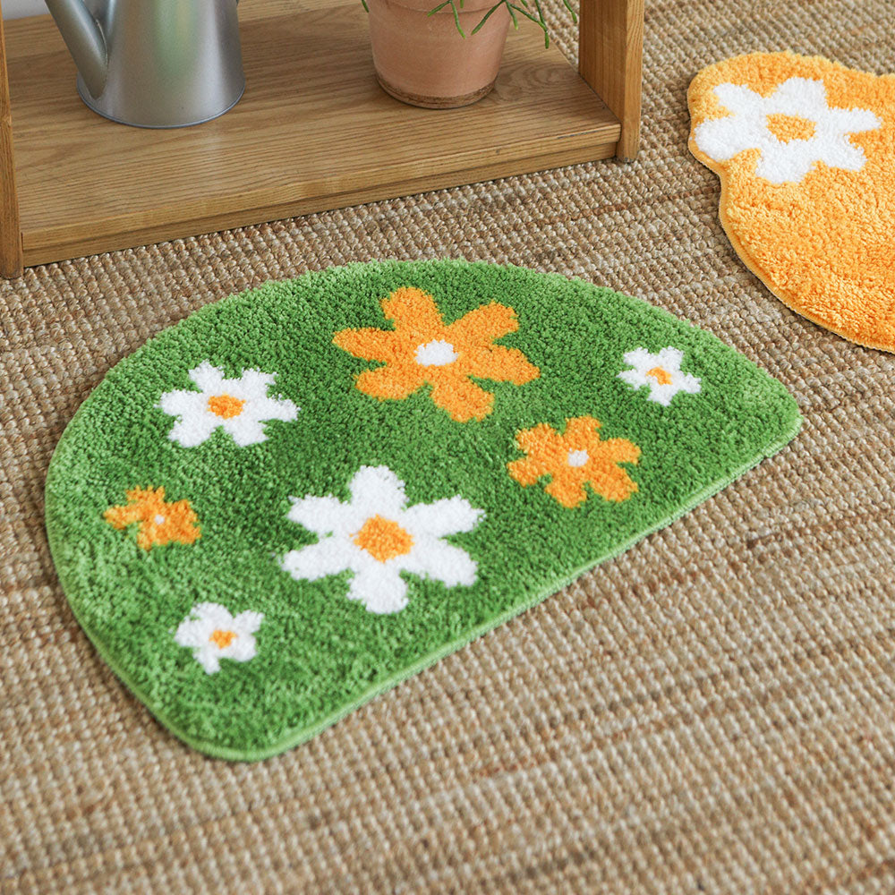 Cute Bear/ Flower Garden Floor Mat Rug- Jacquard Fur- Dailylike Brand High Quality