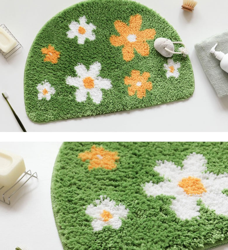 Cute Bear/ Flower Garden Floor Mat Rug- Jacquard Fur- Dailylike Brand High Quality