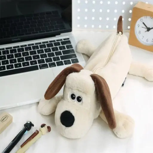 Wallace & Gromit Plush Gromit Dog Pencil Case Pouch - Luckyplanetusa