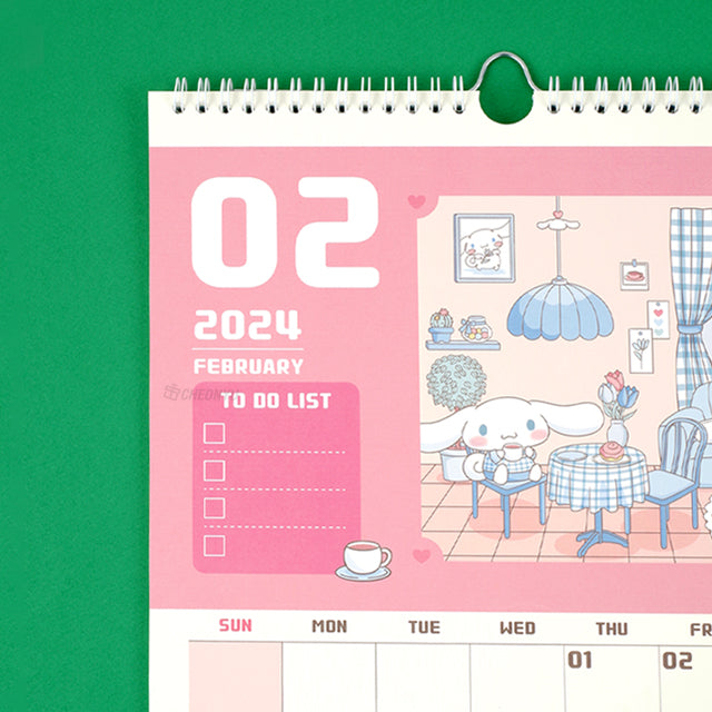 2024 Kuromi, Cinnamoroll Wall Calendar/ Planner- Christmas Gift, Sanrio wall Calenda