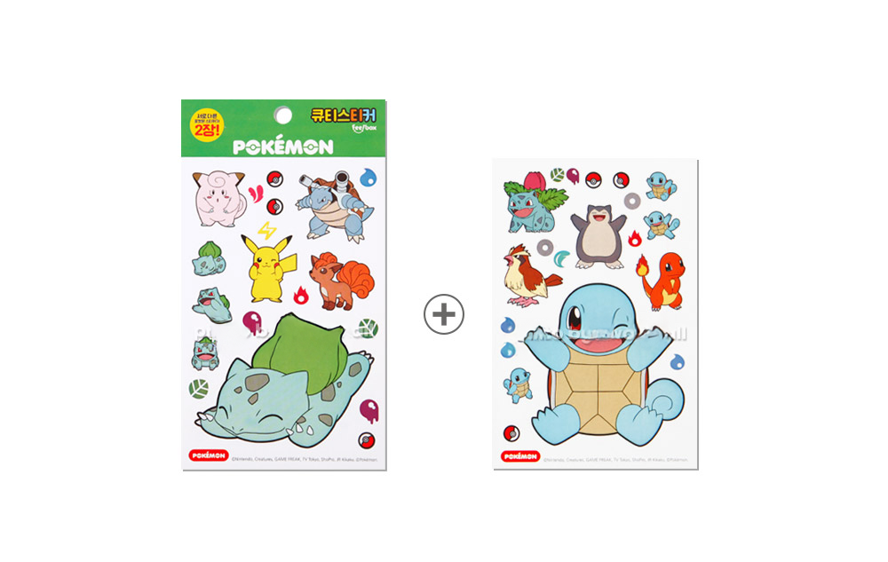 Pokémon Cutie Sticker Set – 4 Designs