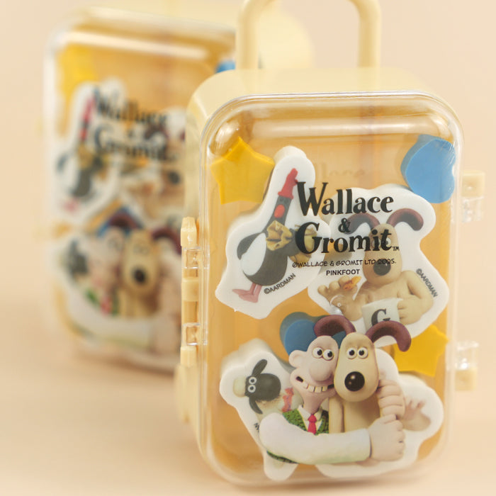 Wallace & Gromit Mini Luggage Eraser Set