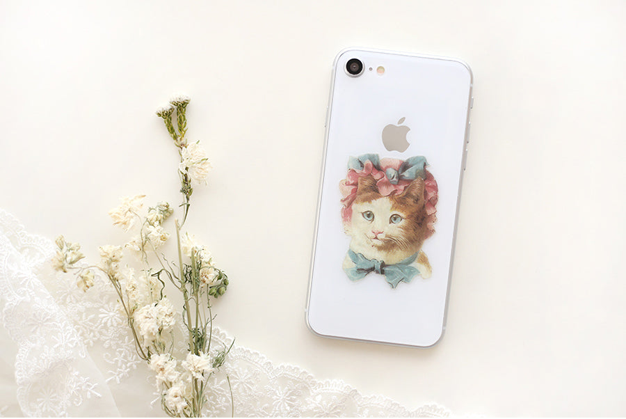 Vintage Cat Cutting Sticker Set 5 Styles