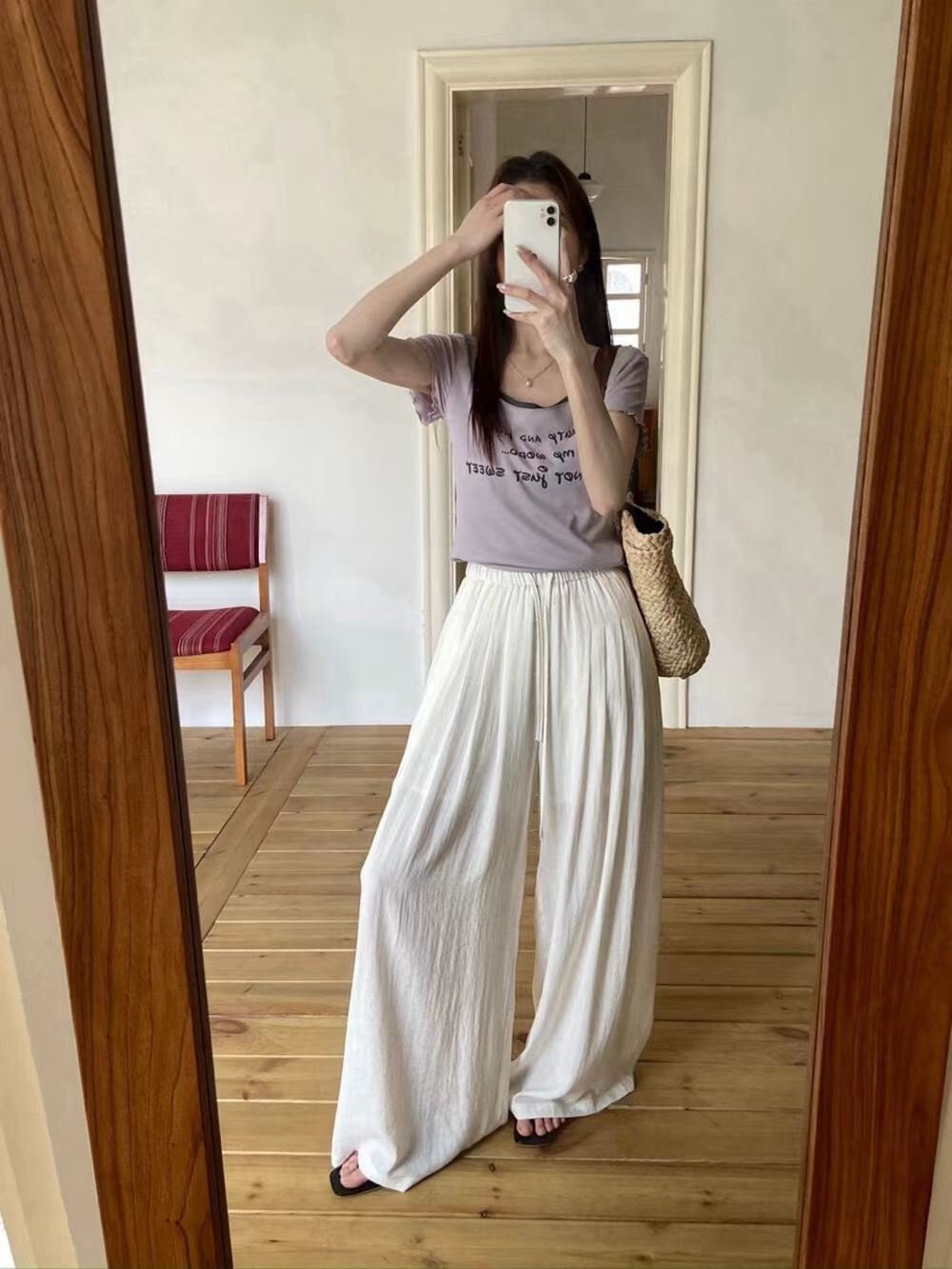 Airy Linen Blend Wide Summer Daily Pants - Luckyplanetusa
