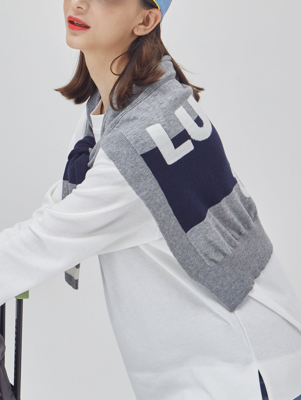 Lucky 07 Knit Shawl Scarf Made in Korea