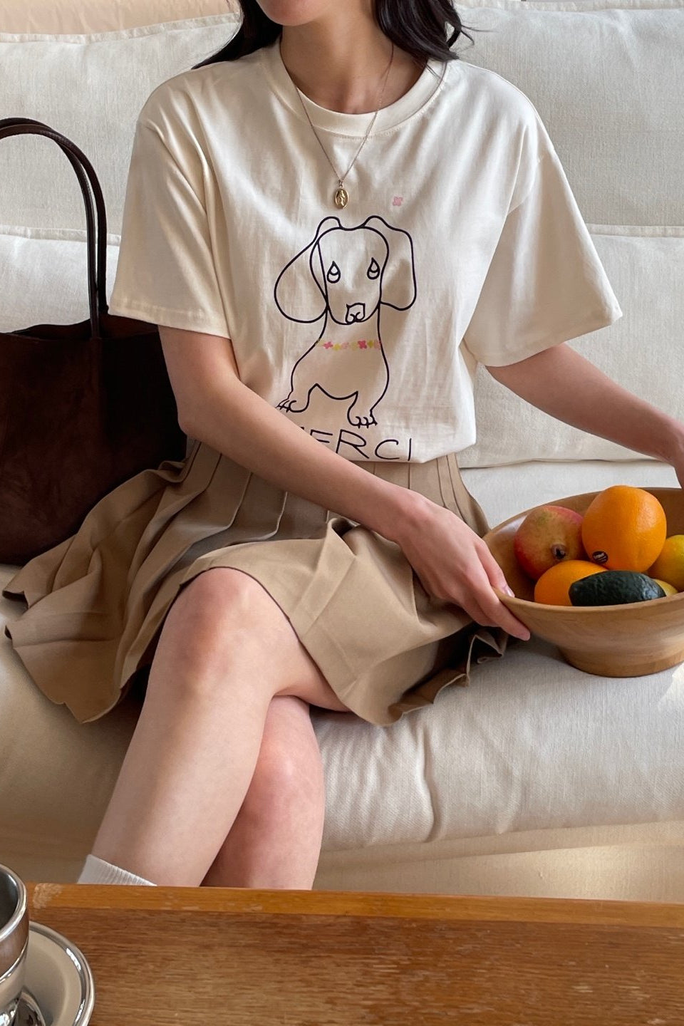 Merci Puppy Graphic Tee - Luckyplanetusa