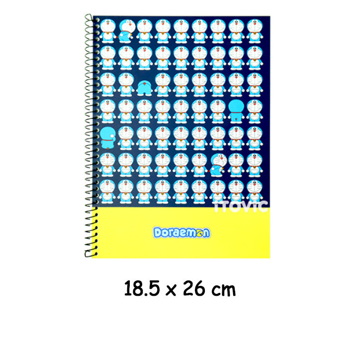 Doraemon Classic Spiral Notebook – A4 Size Random