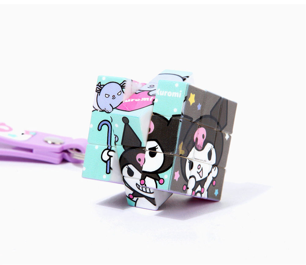 Sanrio Character Cube Keyring Collection – Kuromi, Cinnamoroll, Hello Kitty, Hangyodon