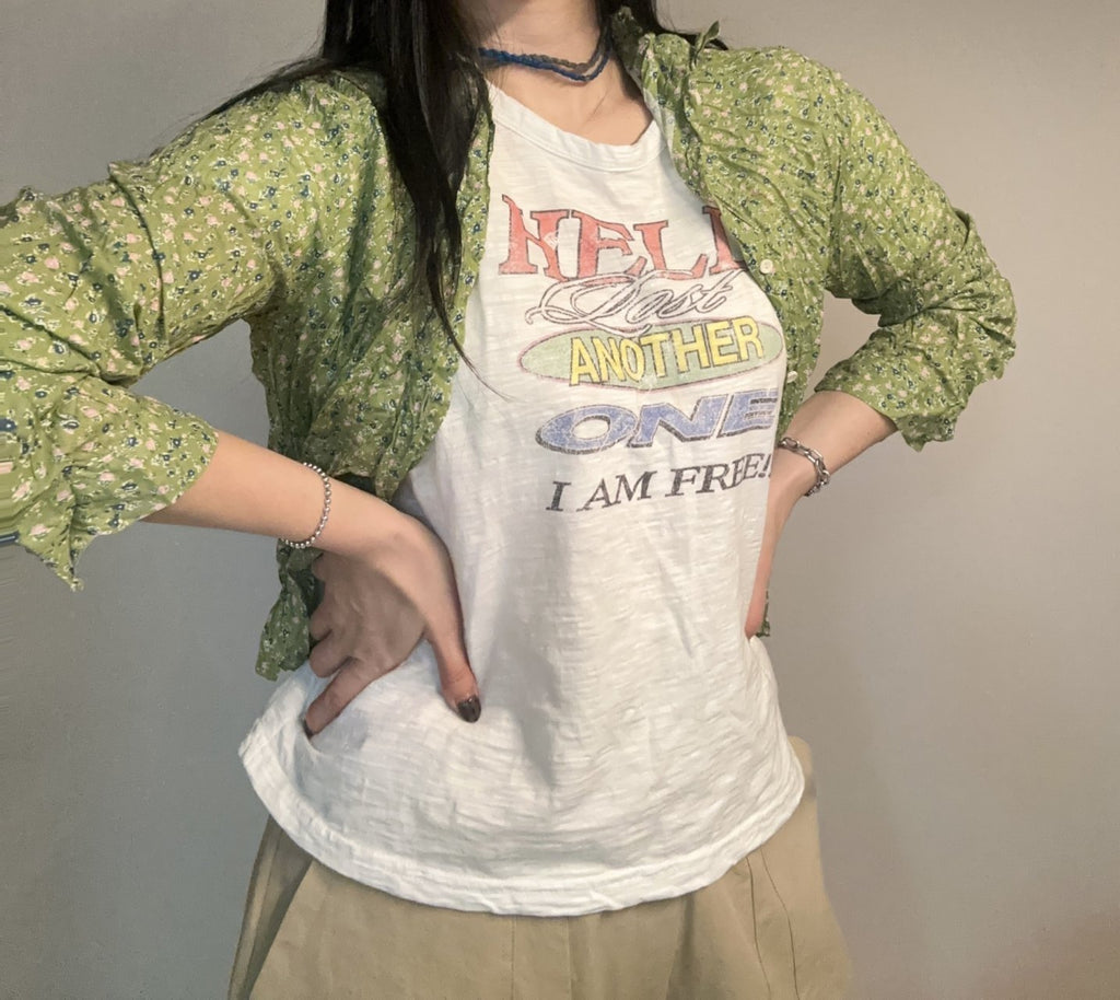 Petite Garden Shirring Cotton Blouse Made in Korea - Luckyplanetusa