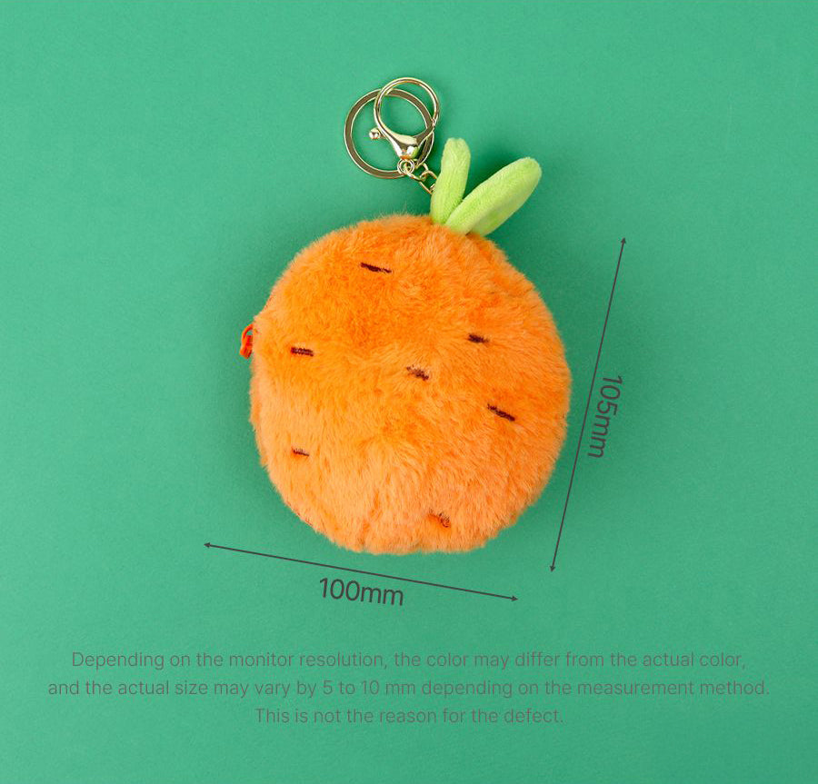 Fruit Zipper Capybara Plush Keyring (Random)