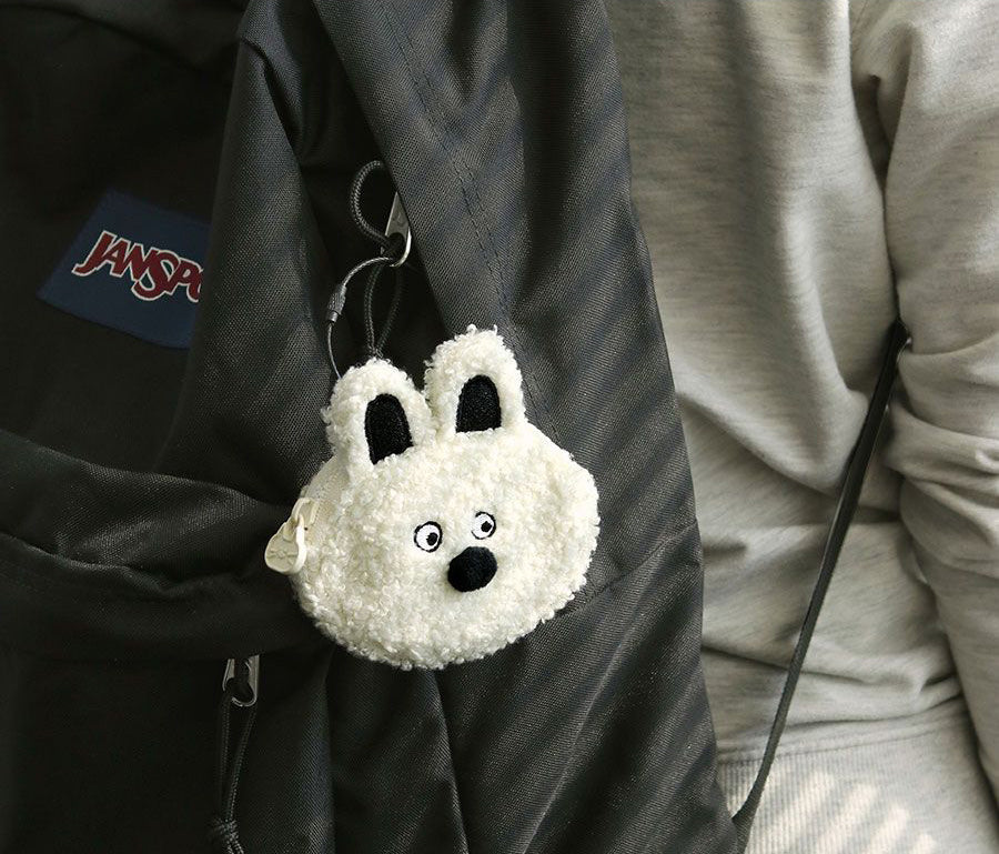 Doodle Keyring Pouch – AirPods & Galaxy Buds Case (Rabbit, Bear, Cheese Cat, White Cat)