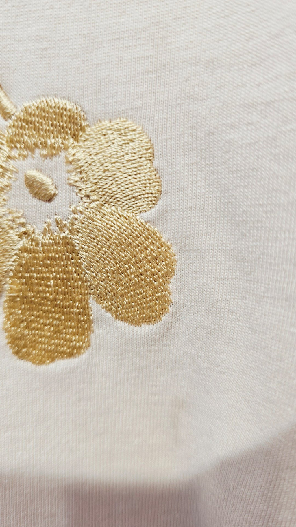 Blossom Embroidery Cotton Tee - Luckyplanetusa