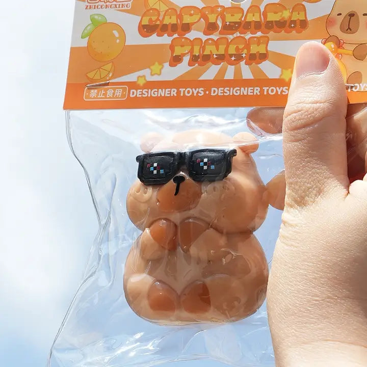 Gentle Capybara Squishy Toy – Orange Edition