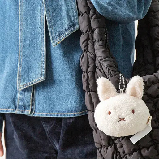 Miffy & Boris Plush Mirror Keychain – Soft Sherpa Edition