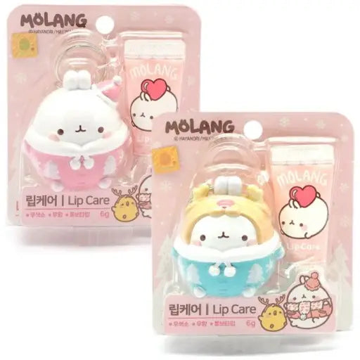 Molang Lip Care Lip Balm Gift Set with Figure Keyring