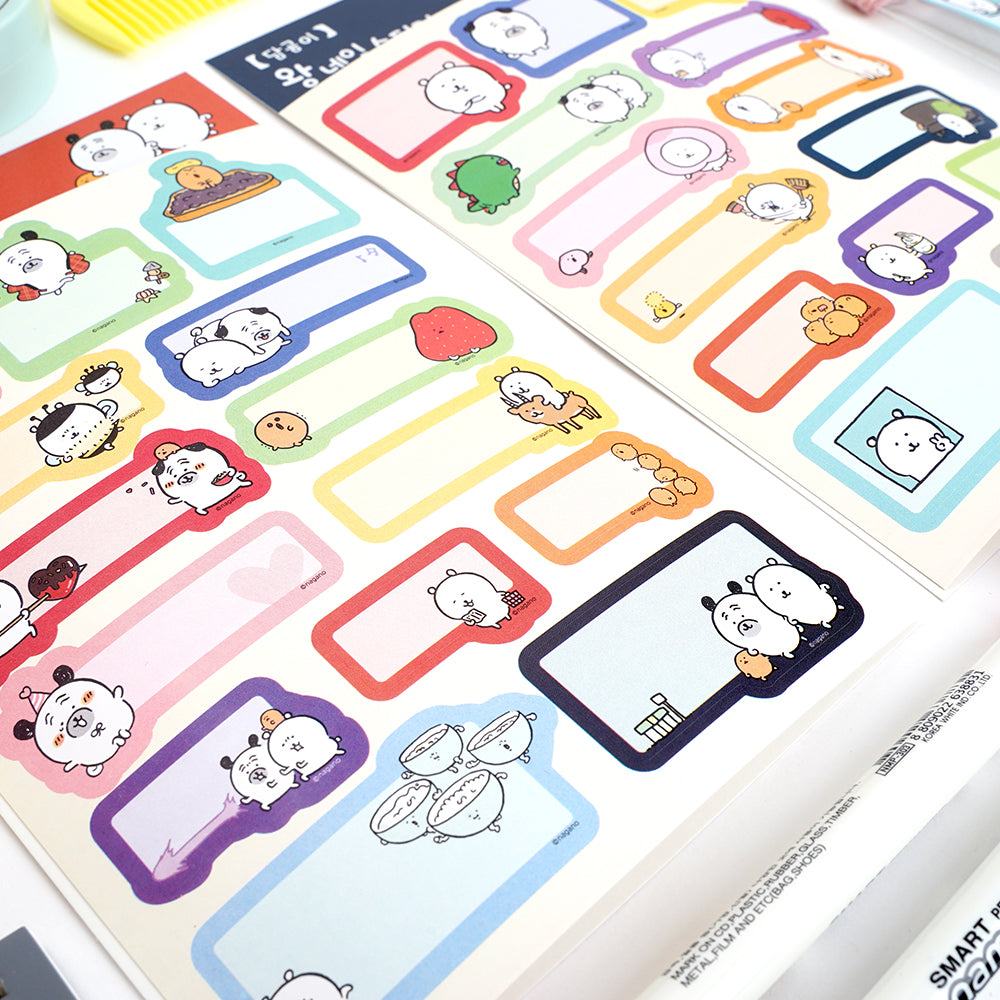 Damgomie Large Name Sticker Set – 2 Designs Random