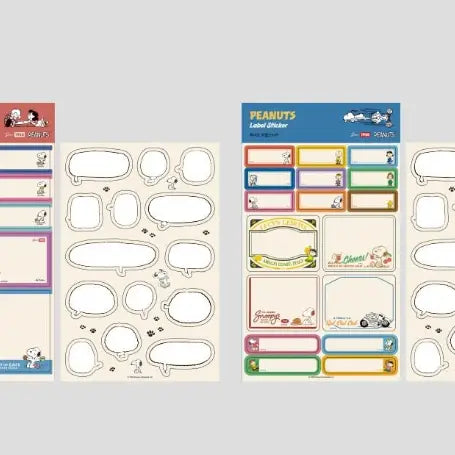 Peanuts Snoopy Label Sticker Set – Message & Gift Name Tags