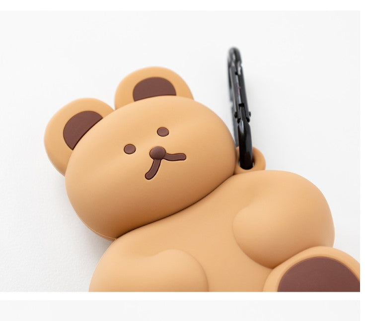 Brunch Brothers 3D Bear Silicone Pouches/ Coin Purse/ Bag Charm wallet/ Key Ring - Luckyplanetusa