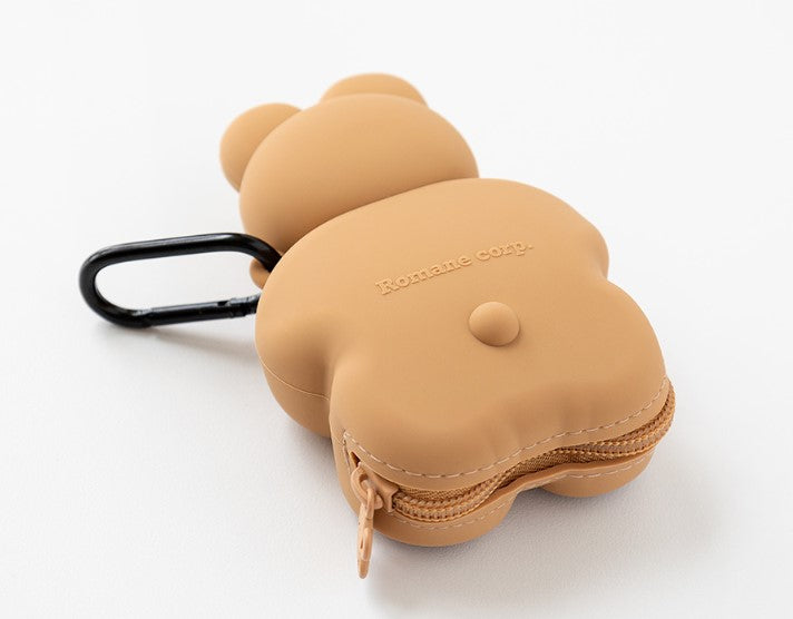 Brunch Brothers 3D Bear Silicone Pouches/ Coin Purse/ Bag Charm wallet/ Key Ring