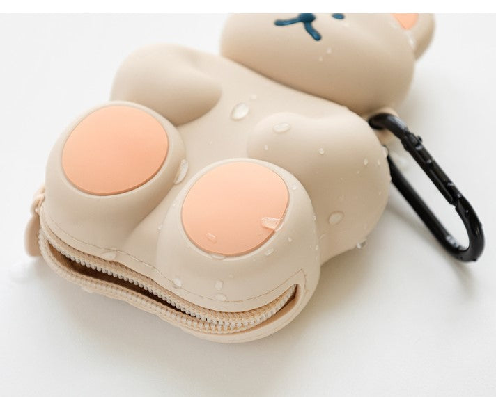 Brunch Brothers 3D Bear Silicone Pouches/ Coin Purse/ Bag Charm wallet/ Key Ring