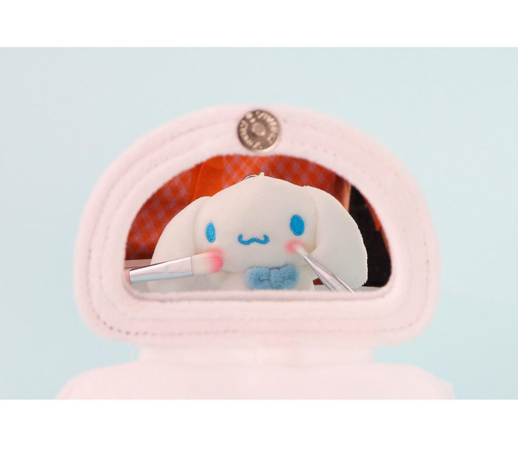 Cinnamoroll Fluffy Coin Pouch with Keychain and Mirror