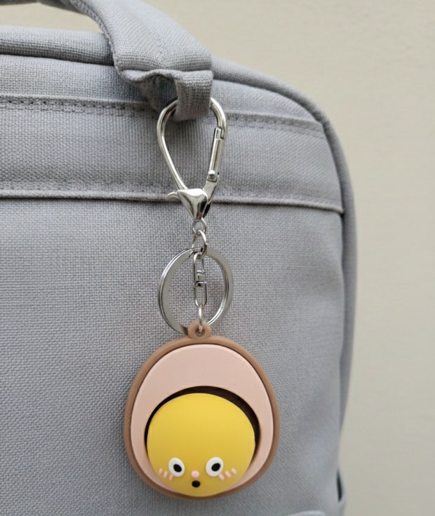 Boiled Egg vs Roasted Egg Clicker Key cap Keychain - Luckyplanetusa