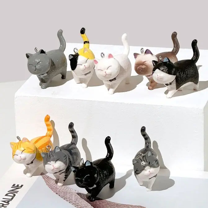 Best Friend Cat Figure Collectable Keyring Random Box - Luckyplanetusa