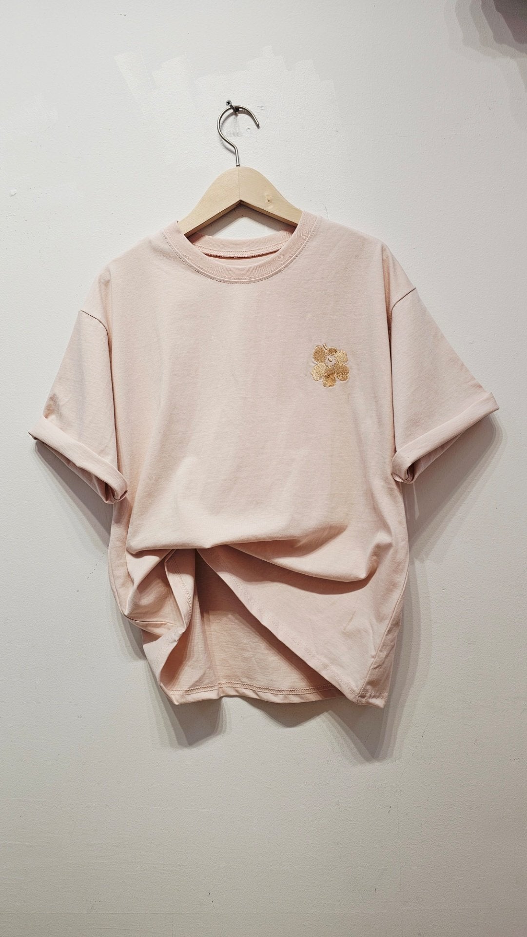 Blossom Embroidery Cotton Tee - Luckyplanetusa