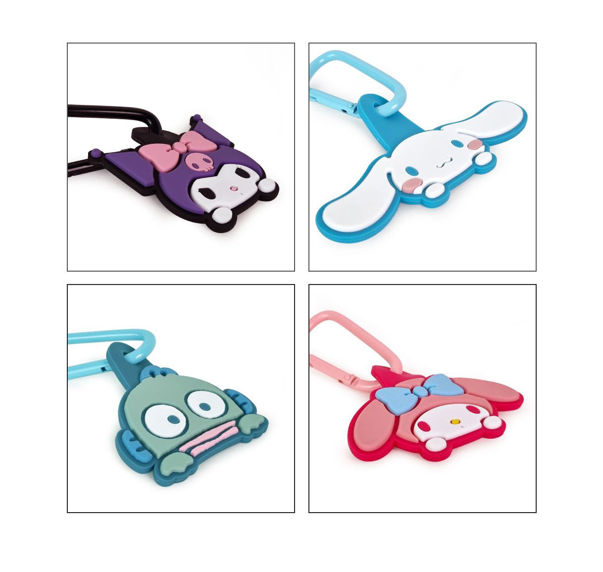 Sanrio Character Silicone Bag Charm Holder carabiner clip