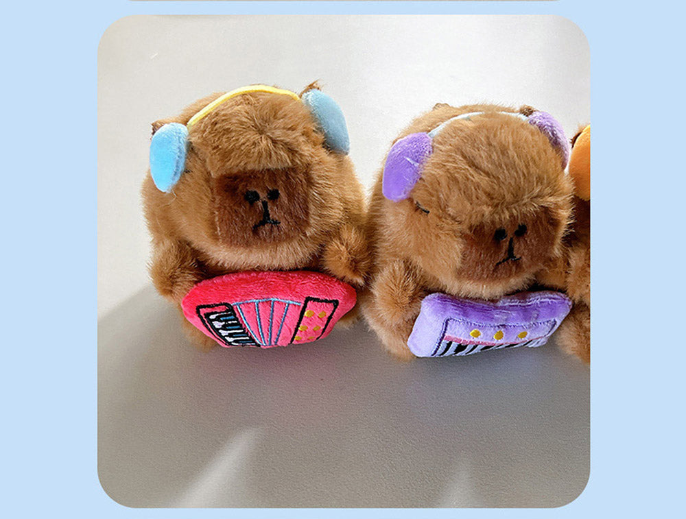 Singing Capybara Plush Keyring – Musical Instrument Series Random
