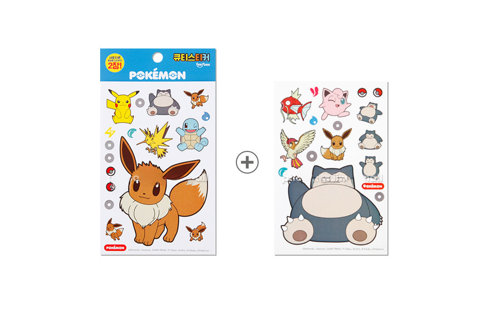 Pokémon Cutie Sticker Set – 4 Designs