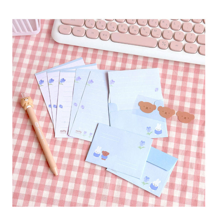 Miffy & Boris Letter Set with Stickers – Tulip Garden Edition