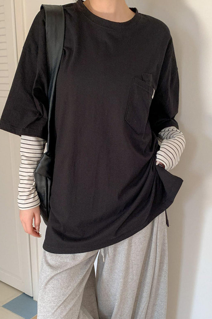 Everyday Ease Pocket Cotton Tee Made in Korea - Luckyplanetusa